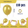 thumbnail image 2 of Globos de fiesta Voircoloria Metallic Gold 12 cm 110 unidades con cintas, 2 of 8