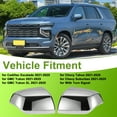 thumbnail image 2 of Reemplazo de tapa de espejo lateral izquierdo y derecho ABS de 1 par color electrochapado para Cadillac Escalade 2021-2025, 2 of 7
