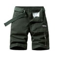 thumbnail image 2 of WREESH Men's Cargo Shorts Plus Size Cargo Shorts Multi-Pockets Relaxed Summer Beach Short Pants Outdoor Workout Shorts Olive Green, 2 of 5