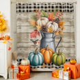 thumbnail image 5 of Shower Curtains for Bathroom-72"x84",Autumn Pumpkin Leaf Pine Cone Waterproof Bath Curtain Grommet Shower Curtain Set, 5 of 7