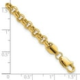 thumbnail image 2 of 14k Yellow Gold Hollow Fancy Lobster Closure 8.5 Inch 5mm Polished Fancy Rolo Link Bracelet Lobster Claw Link Bracelet f, 2 of 2
