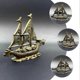 thumbnail image 3 of Dragon Boat Model Sailing Boat Decor Living Room Office Brass Golden Symbolizes Good Fortune 1Pack, 3 of 4