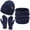 Blue, variant on FZ FANTASTIC ZONE Women Winter Beanie Hats Touchscreen Gloves Neck Scarf Warmer Set Cable Knit Slouchy Skull Cap with Fleece Lined