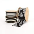 thumbnail image 4 of LaRibbons 2 1/2" Wired Ribbon | "Glitter Ornament" Black/Silver | 10 Yard Roll, 4 of 6