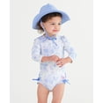thumbnail image 3 of Traje de baño enterizo con protección UV para bebé niña 6-12 meses RuffleButts, 3 of 6