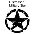 thumbnail image 3 of Clausen's World Distressed MILITARY STAR Hood Door Truck Vinyl Decal 3 sizes - Compatible with Jeep Wrangler, 3 of 7