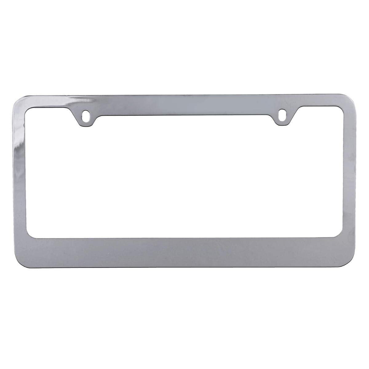USA Blank Chrome Metal License Plate Frame 1 Piece