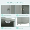 thumbnail image 5 of Harper & Bright Designs Bathroom Triangle Cabinet with Doors, Modern Storage Corner Cabinet for Small Space, Gray, 5 of 15