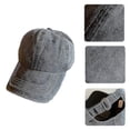 thumbnail image 5 of Women Men Vinta Washed Dyed Cap Casual Outdoor Sunscreen Wavy Striped Adjable Dad Hat, 5 of 5