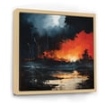 thumbnail image 2 of Designart "Dramatic Nights with Lightning II" Landscapes Floater Framed Canvas Wall Art, 2 of 7