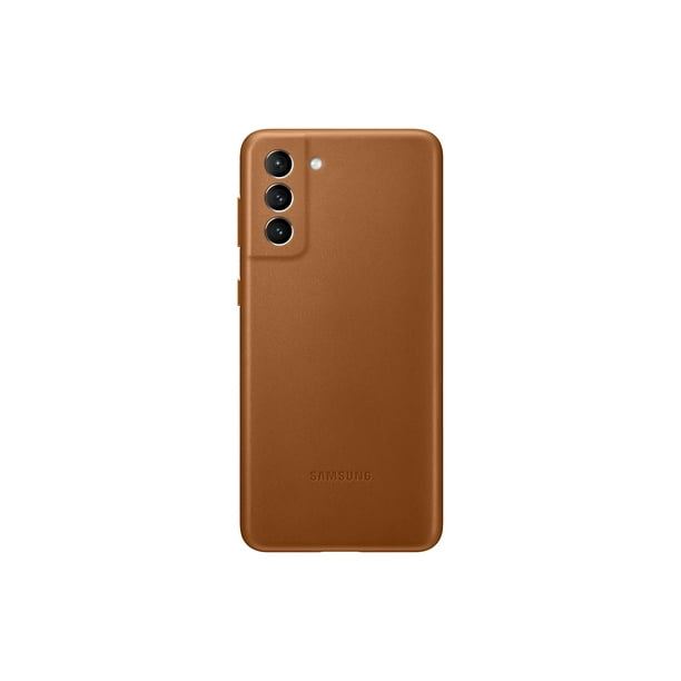 Funda de piel para teléfono móvil Samsung Galaxy S21+, color marrón