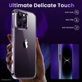 thumbnail image 5 of Compatible with iPhone 14 Pro Max Case Clear, with 2 Screen Protector and Camera Lens Protector -Not Yellowing- Protective Case for iPhone 14 Pro Max 6.7 inch-Clear, 5 of 12