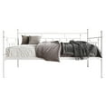 thumbnail image 3 of Home Design Aine Twin Metal Daybed with Victorian-Style Frame, Rounded Finials, Durable Slats, Stylish and Functional for Bedroom or Guest Room, White, 3 of 6