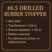 LD Carlson #6.5 Drilled Rubber Stopper