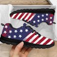 thumbnail image 1 of Zapatillas deportivas para mujer con estampado de bandera de Estados Unidos, zapatos de plataforma antideslizantes, zapatos planos transpirables y resistentes al desgaste para trabajar al aire libre, 1 of 6