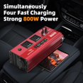 thumbnail image 2 of Inversor de corriente TEAMLEADER de 800 W 12 V DC a 110 V AC para coche, caravana, 2 of 9
