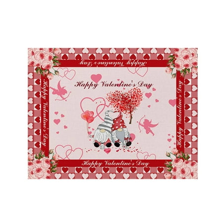 

HMOONORY Valentine Day Love Printed Tablecloth Table Table Table Bedside Table Dust Insulation Decorative Tablecloth Table Cloth Rectangle Table