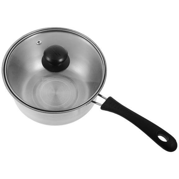 Tineasur Small Stainless Steel Saucepan with Lid, , Even Heat Distribution, Ideal for Home Cooking and Kitchen Use