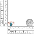 thumbnail image 6 of Gem Stone King 18K Rose Gold Plated Silver London Blue Topaz and White Lab Grown Diamond Ring for Women (1.93 Cttw, Heart Shape 6MM, Gemstone November Birthstone, Available in Size 5, 6, 7, 8, 9), 6 of 6