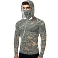 thumbnail image 6 of OGLCCG Men's Hooded Sun Shirts with Mask UPF 50+ Sun Protection Fishing Hiking Shirts Camouflage Printed Long Sleeve Rash Guards Cooling Hoodies, 6 of 7