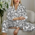 thumbnail image 6 of Fotbe Snake Pattern Long Sleeve Pajama Set for Women,Sleepwear Set,2-piece Loungewear Set,Soft PJs Comfy Nightwear with Pockets -X-Large, 6 of 7