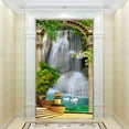 thumbnail image 4 of Coofit Door Sticker Landscape Water Tree Door Decals Mural Wall Sticker Mural for Home, 4 of 8