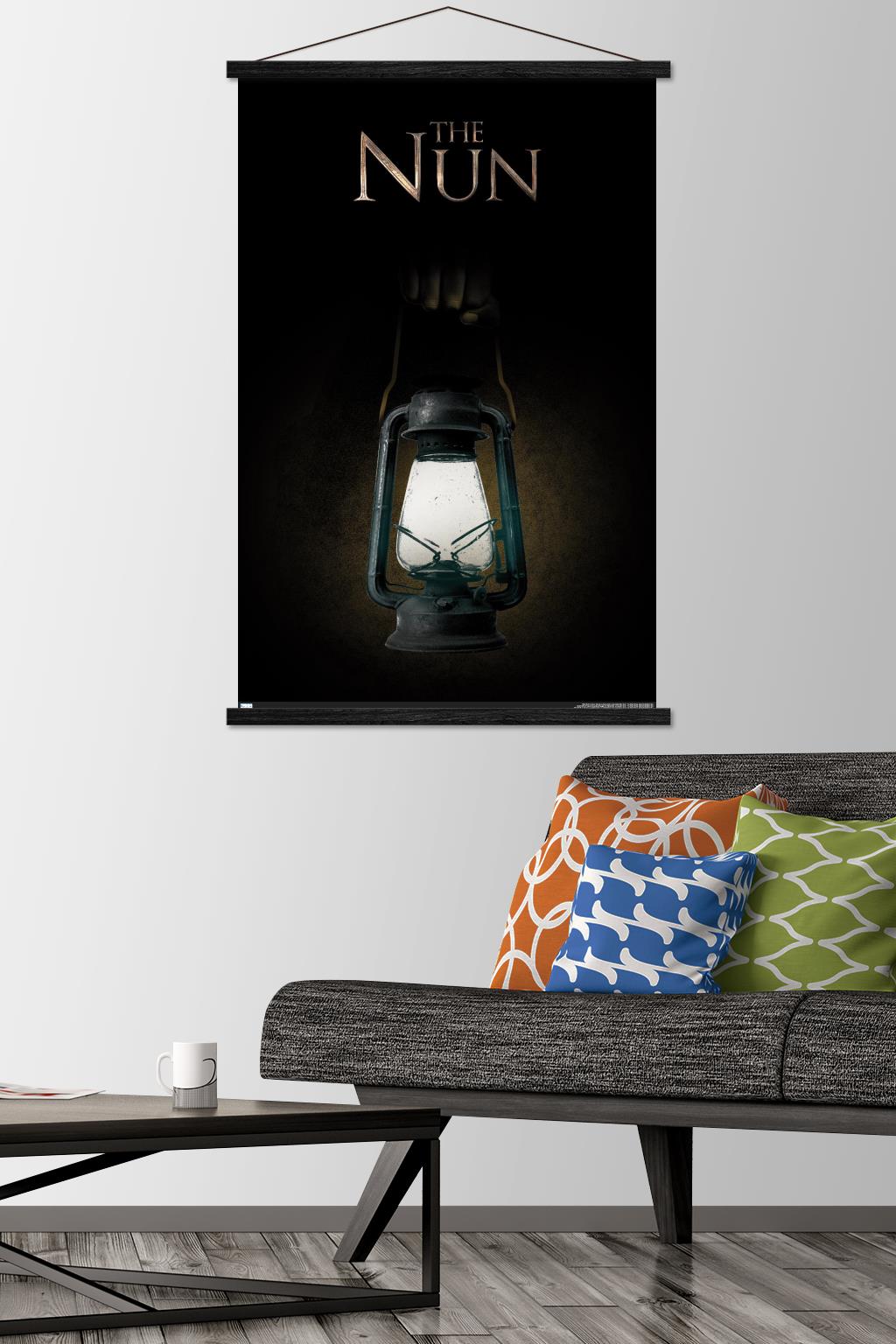The Nun - Lantern Wall Poster with Wooden Magnetic Frame, 22.375" x 34"