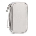 thumbnail image 1 of Bolsa de Almacenamiento PortáTil de Dos Niveles para Productos Digitales: Organizador de Viaje para Cables USB, Auriculares y Accesorios, Color Gris, 1 of 5