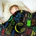 thumbnail image 4 of Gaming Blanket for Boys, Video Gaming Blanket, Super Soft Fleece Gaming Blanket for Teenage, Boys, Men, Gaming Blanket for Boys Men Son Birthday & Gaming Theme Party Gifts 30"X 40", 4 of 7