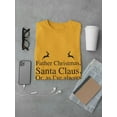 thumbnail image 3 of Father Christmas Santa Claus And Reindeers Men Gold T-Shirt, Male Small, 3 of 4