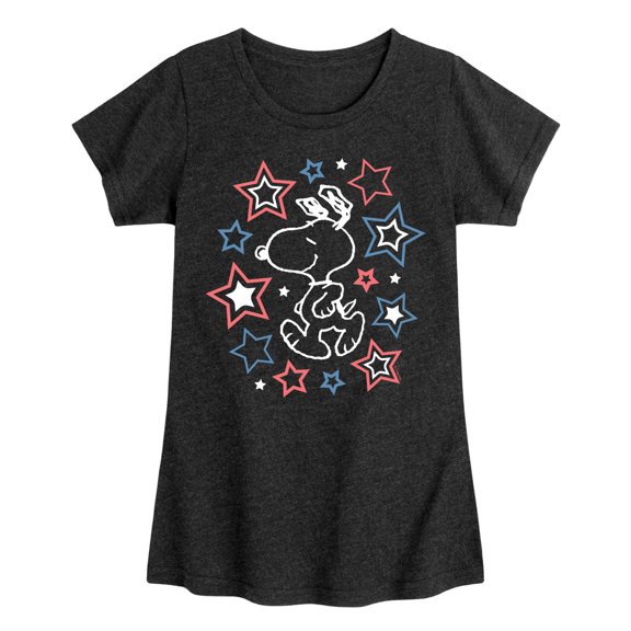 Peanuts - Snoopy Stars - Toddler & Youth Girls Short Sleeve Graphic T-Shirt