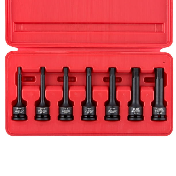 Neiko Pro Neiko 7PC 3/8" Dr. Allen Hex Impact Socket Set MM 412 Cr
