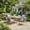 Brown+Blue, variant on Howcool 7-Piece Outdoor Dining Set for 6, Patio Chat Sets w/ 6 Armchairs & 1 Rectangular Dining Table