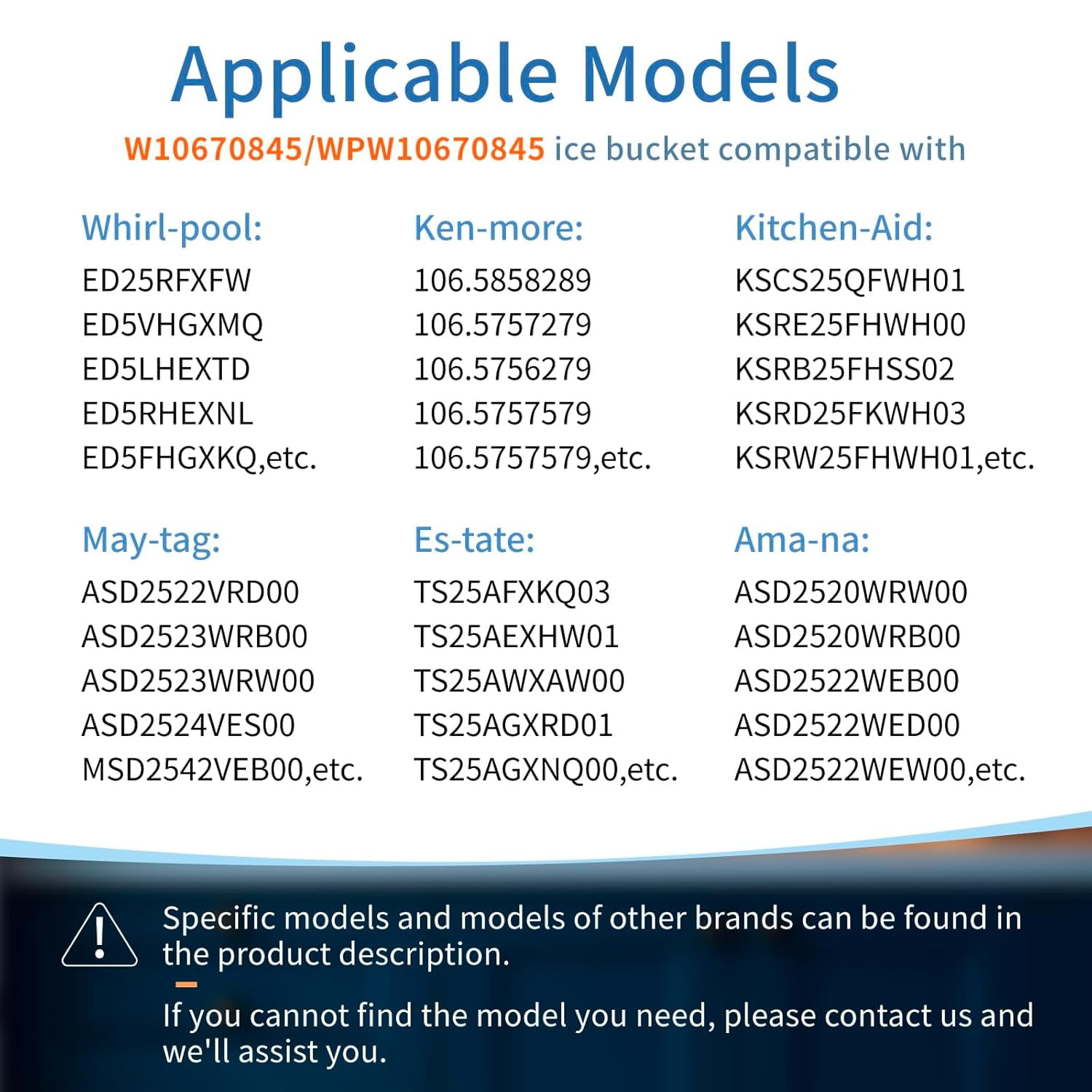 UPGRADED W10670845 WPW10670845 Compatible with Whirlpool, Kenmore, Amana, kitchenaid Whirlpool Refrigerator Ice Container