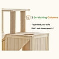 thumbnail image 4 of Mcombo 43.5" Tall Solid Wood Cat House w/ Scratching Columns Beige 0505 (31.49"x17.71"x43.5"), 4 of 6