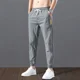 thumbnail image 2 of Pantalones de hombre recortados de seda fina de hielo, pantalones casuales para hombre, ropa de tendencia fresca de verano, ropa original de alta calidad, holgada, 2 of 4