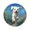 the Dog is Running, variant on 15.4" Round Placemat Set of 1 Polyester Fabric Place Mats Non-Slip Dining Kitchen Table Mats for Kitchen Party Decor Purple Sky and Black Cat