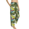 thumbnail image 2 of Xecao Surfing Dinosaur Women's Straight Lounge Pajama Pants: The Epitome of Relaxed Sleepwear, 2 of 9