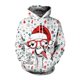 thumbnail image 1 of Green Hoodies Merry Christmas Hood Pullover Santa Hat Printed Sweatshirt Warm Pocket Streetwear Y2K Tracksuit Men Clothing, 1 of 4
