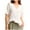 White, variant on Womens Waffle Knit Tops 2026 Spring Summer V Neck Shirts Casual Trendy Women's Blouses Basic Tee White XL