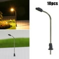 thumbnail image 4 of 10pcs Model Railway Train Model Street Lights1: 200-1: 220 Scale Z Gauge Street Light LED Platform Lamp Dual Heads Gauge Model Street Light Layout, 4 of 9