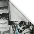 thumbnail image 3 of Ambesonne Leopard Kitchen Curtains, Rainbow Cat in Greyscale, 55"x39", Grey Multicolor, 3 of 3