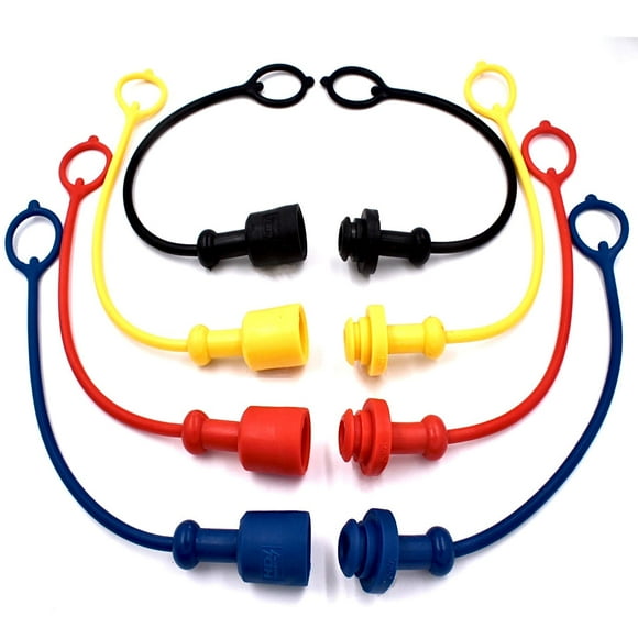 (8 Pack) Hydraulic Quick Disconnect Coupler Dust Plug & Cap Set fits Topline 60 Series 7241-B TL72 1/2 NPT IRB-1212-1P Hydra Star 1/2 NPTF, 3000 PSI B40004 33QB0808 34QB0808