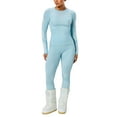thumbnail image 2 of Uaswgudfs Women's Winter Ski Thermal Underwear Set, Slim Fit Moisture Wicking Base Layer Long Sleeve Bodysuit, 2 of 7