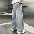 thumbnail image 6 of Girls Baggy Jeans Elastic High Waist Wide Leg Baggy Pants Teen Girl Clothes Justice Girls Clothing 14-15 Years Girls Fashion, 6 of 9