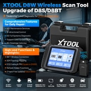 XTOOL D8W Wireless Bidirectional Scan Tool AI-Assisted OBD2 Scanner Diagnostic Tool with Topology Mapping, ECU Cod-ing, 42+ Resets, Crank Sensor Relearn, 3-Year Updates