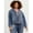 Medium Wash, variant on Jessica Simpson Women's Plus Swing Denim Jacket with Back Pleat, Sizes 0X-4X