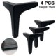 thumbnail image 1 of 4 Pack 15cm Metal Furniture Sofa Legs,furniture Feet Replacement,black, 1 of 5