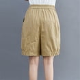 thumbnail image 5 of AherBiu Shorts Larges pour Femmes Amples en Coton Lin Été Légers avec Poches, 5 of 5