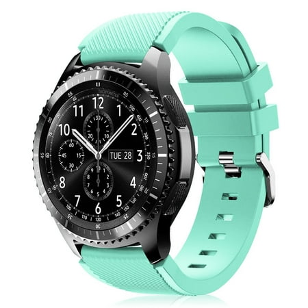 Gear S3 Frontier / Classic Watch Band, Soft Silicone Replacement Sport Watch Wrist Band Strap for Samsung Gear S3 Frontier / S3 Classic Smart Watch (Mint Green)